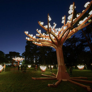 גן מנורת מתכת RGB קישוט אור עמיד למים חיצוני עצי חג המולד Led עץ - Product Image 3