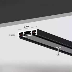 Nouveau design personnalisé monté en surface 2 fils aluminium extrêmement étroit système d'éclairage sur rail ultra-mince - Product Image 5