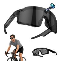 Lunettes intelligentes IA avec caméra pour le cyclisme en extérieur, lunettes de soleil connectées pour l'enregistrement vidéo et le transfert Wi-Fi