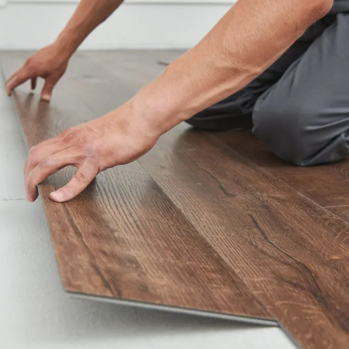 Scuro di colore di legno di quercia plancia pavimenti in vinile spc pavimenti in 4 millimetri 5 millimetri
