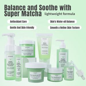 Ensemble de soins de la peau au matcha naturel <span class=keywords><strong>pour</strong></span> le <span class=keywords><strong>visage</strong></span> et le corps, kit de soins de la peau au thé vert purifiant avec masque d'argile, sérum, nettoyant, <span class=keywords><strong>lotion</strong></span>, 8 pièces, vente en gros - Product Image 5