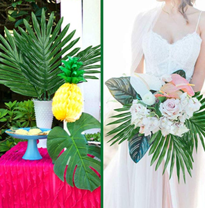 E07416 mariage toile de fond matériaux Faux plastique plante feuilles artificielles <span class=keywords><strong>Chrysalidocarpus</strong></span> pour magasin centre commercial fête décor - Product Image 5