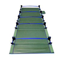 Lit de camping en alliage d'aluminium 7075, vert militaire, ultraléger, portable, pliable, tissu Oxford 600D, XL, OEM