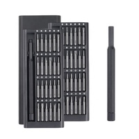 Ensemble de tournevis électriques magnétiques de précision pour téléphone portable, 25 en 1, avec étui en métal, poignée en alliage d'aluminium, pratique