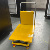 Chariot élévateur à ciseaux mobile électrique, capacité de charge 400 kg, hauteur de levage 4 m, table élévatrice hydraulique avec roues