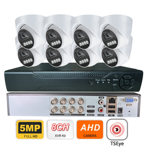 ทีเอสอาย 8CH กล้องวงจรปิดระบบเฝ้าระวัง DVR AHD XVR ชุดกล้องมองกลางคืนแบบสีเต็มรูปแบบ 5MP H.265 กล้องรักษาความปลอดภัยแบบโดมแบบอะนาล็อก - Product Image 1