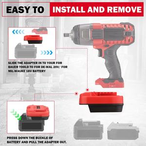 DM20BAU 适配器适用于博世 20V Max 无绳工具，适用于得伟/密尔沃基 <span class=keywords><strong>M</strong></span>-18 电池，可转换为博世电动工具 - Product Image 3