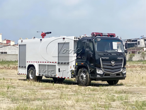 Camion de pompiers Foton Auman 4x2 8000L à mousse et eau, véhicule de lutte contre l'incendie robuste pour le sauvetage industriel - Product Image 3