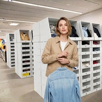 Bacs de rangement empilables en plastique à face ouverte, solutions de stockage pour entrepôt, bacs organisateurs de pièces pour petits articles, quincaillerie, pharmacie