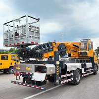 Camion de travail en hauteur de 45 m de haute qualité, alimenté au diesel, capacité de la plateforme de 400 kg, portée de travail de 27 m, rotatif à 360°
