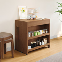 Table à manger extensible et pliable en bois massif avec buffet intégré, design artistique, mobilier de maison pour petits espaces