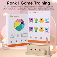 Cartes d'apprentissage cognitif précoce unisexe, 2-4 ans, bois, développement du cerveau, logique, pensée, jeu de tri et d'association, jouets éducatifs