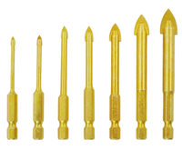 Lot de 10 forets à pointe en carbure de tungstène multi-matériaux de 8 mm pour carrelage, porcelaine, céramique, béton, briques, murs, verre, miroirs et bois
