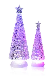 مصباح Led مضيء مائي لامع يعمل بالبطارية هدايا بلاستيك رخيص كرة ثلج مخصصة لشجرة عيد الميلاد من الأكريليك الشفاف