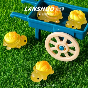 Rainbow Candy Diy Creative Studio – poupée tortue en résine, brille dans le noir, forme d'animal miniature, accessoire de bijoux de collection - Product Image 3