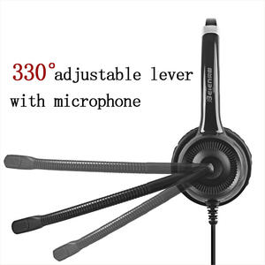 <span class=keywords><strong>Casque</strong></span> filaire monaural à oreille unique 3.5mm PC <span class=keywords><strong>Jack</strong></span> <span class=keywords><strong>Casque</strong></span> antibruit avec microphone pour centre d'appels - Product Image 3