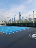 Revêtement de sol en caoutchouc synthétique à base d'acide acrylique Lu Cai pour surfaces de terrains de volley-ball intérieurs/extérieurs, Guangdong, Chine