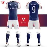 Giá Rẻ Breathable Soccer Jersey Men Tùy Chỉnh Thanh Niên Đầy Đủ Thăng Hoa Đồng Phục Bóng Đá Nam Giới