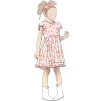 Little Glow Kids Gaya Musim Panas Imut Motif Bunga Rok Anak Perempuan Musim Panas Gaun Putri Harian Modis