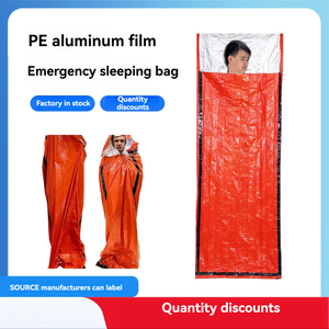Saco <span class=keywords><strong>de</strong></span> Dormir <span class=keywords><strong>de</strong></span> Emergencia para Acampar al Aire Libre para una Sola Persona con Aislamiento Térmico Extendido <span class=keywords><strong>de</strong></span> Película <span class=keywords><strong>de</strong></span> Aluminio PE - Product Image 4