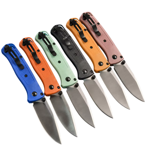Leichtes Klappmesser mit Stahlklinge, Drop-Point-Spitze, Nylongriff und Flachkante für Outdoor, Camping und EDC - Product Image 6