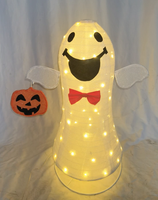 Extérieur LED Cadre En Acier 3D Pliable Pliable Citrouille 60*60*150cm 100L Halloween Fête De Vacances Décor Motif Figure Lumières