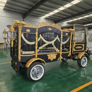 High Quality and Best Selling Hearse Funeral Car 2 Seat Electric Hearse Luxury Carriage Black Funeral Trailer Funerary Truck - Product Image 3