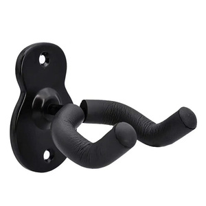 Soporte de Pared para Guitarra, Gancho para Guitarras Acústicas/Eléctricas/Bajo, <span class=keywords><strong>Metal</strong></span> Negro, Ligero y Duradero - Product Image 1