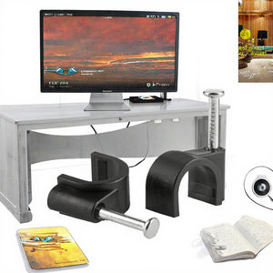 Clips de câble coaxiaux jumeaux en plastique Binrong 35 mm pour la gestion des câbles - Product Image 3