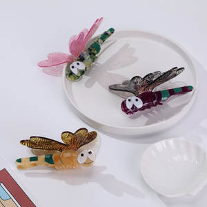 Japonês e Coreano 11.1cm Dos Desenhos Animados Libélula Cabelo Garra Clips Bonito Animal Cabelo Seção Clipe Moda Cabelo Clips - Product Image 2
