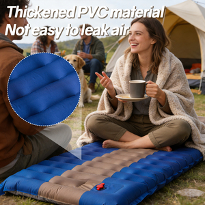 <span class=keywords><strong>Matelas</strong></span> de camping gonflable moderne super léger et pliable en PVC-nylon épaissi avec pompe à pied intégrée pour la randonnée et le trekking - Product Image 2