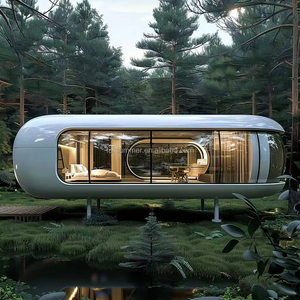 Gelecek Villa konteyner ev mobil otel kapsül Modern modüler ev prefabrik yapı kapsül ev - Product Image 3