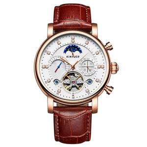 Envío Directo, Reloj Mecánico para Hombre KINYUED, Movimiento Mecánico Automático, Esfera con Diamantes, Escala de Lujo, Moda, Venta al Por Mayor - Product Image 4