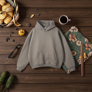 Individuelles Logo Baumwolle Außen Fleece Innen Plus US-Größe Anti-Schrumpf Hoodie mit Stylischem Neuestem Streetwear-Hoodie und Hose - Product Image 5