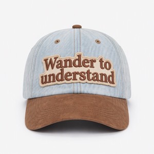 Wholesale Custom Logo Applique 3D Embroidery Sporty Letter <b>Dad</b> <b>Hat</b> Vintage Washed Denim Unstructured Adjustable Baseball Cap - Product Image 2