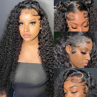 Perruques en cheveux humains bouclés naturels de 30 à 40 pouces, densité 250, avec dentelle HD 13x6, perruque frontale en dentelle 13x4, style Deep Wave, brésilienne pour femmes