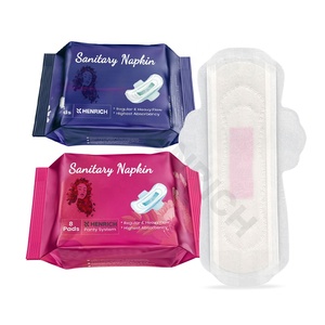 Henrich-<span class=keywords><strong>toallas</strong></span> <span class=keywords><strong>sanitarias</strong></span> ultradelgadas para mujer, compresas de algodón suave de 8 capas, compresas <span class=keywords><strong>sanitarias</strong></span> de anión para mujer - Product Image 1