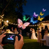 Momovalley Nouveauté : Drone Papillon Volant Robotique Bio-inspiré avec Spectacle de Lumières LED, Télécommande, Expédition Rapide, Idéal pour Soirées Gala