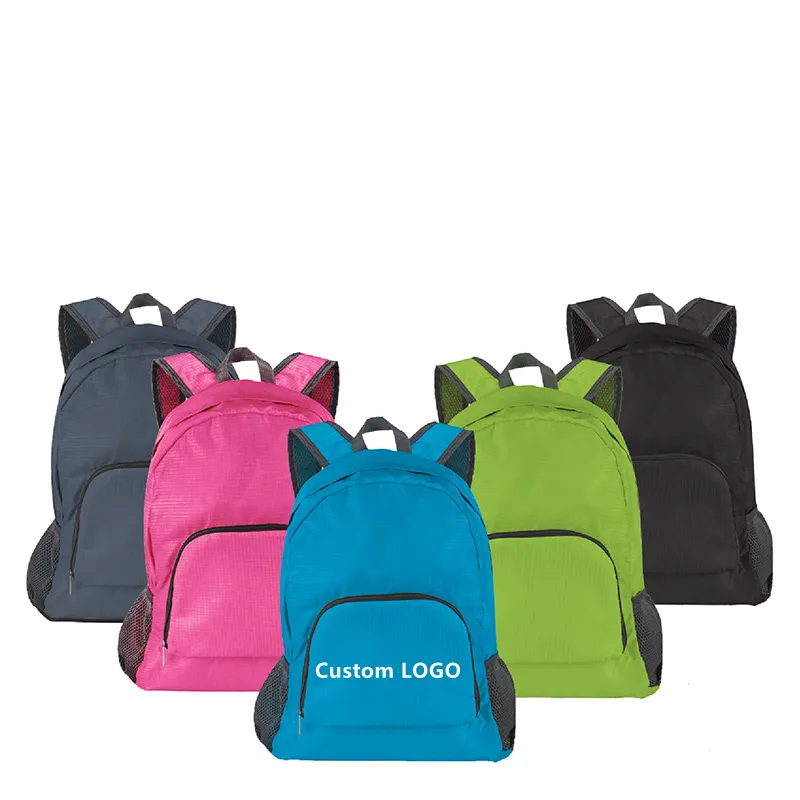 Custom logo cheap travel hiking backpacks lightweight portable outdoor bag foldable back pack fashion backpack school bags