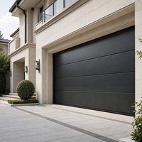 Porte de garage sectionnelle électrique automatique moderne en acier, étanche, en alliage d'aluminium, télécommandée, pour extérieur, villa, entrepôt, sous-sol
