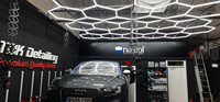 Offre Spéciale voiture atelier hexagone Led lumière Garage haute qualité hexagonal lavage voiture magasin éclairage