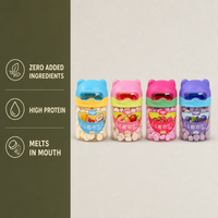 Yaourt séché Aimo Melt Bean saveur fraise, collation saine pour bébés, boîte de 14g, fond dans la bouche, fourniture d'usine OEM
