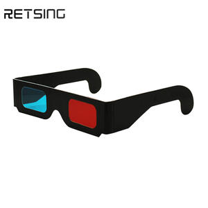 <span class=keywords><strong>Lunettes</strong></span> <span class=keywords><strong>3D</strong></span> jetables en papier rouge et bleu pour regarder des films et des vidéos - Product Image 4