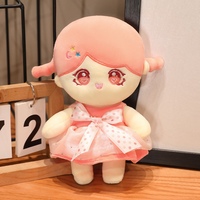 Poupée en peluche en coton personnalisée de 20 cm avec vêtements amovibles, jouet en peluche personnalisé OEM