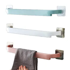 Supplier Bathroom Corner Towel Wall Hook Household Self-adhesive Slippers Rack Plastic Wall Mounted Bathroom Towel Bar Shelf