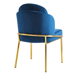 Mobilier de salon personnalisé Chaises de salle à manger de salon de loisirs Chaise de salle à manger rembourrée en velours Sillas - Product Image 6