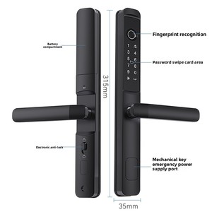 Cao cấp Kẽm hợp kim thông minh vân tay khóa-cảm ứng bàn phím RFID thẻ tuya App kiểm soát không thấm nước & chống-prying báo động - Product Image 6