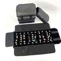 Rouleau de bijoux personnalisés emballage en cuir PU organisateur de bijoux de luxe enroulable microfibre stockage de voyage pochette à bijoux à vendre