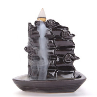 Brûleur d'encens cascade en céramique à refoulement de fumée, vente en gros, prix usine