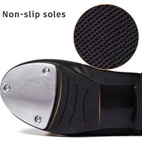 Chaussures de claquettes Dynadans pour filles, unisexes, en cuir PU, élastiques, à enfiler, talon plat, emballage en boîte